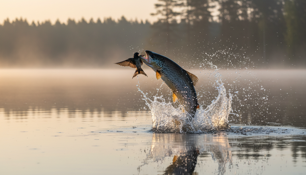Fish domination of avian food webs